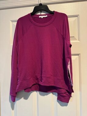 Sincerely Jules Crewneck Pullover Sweatshirt with side snaps women’s large